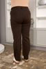 Picture of CURVY GIRL BROWN TAILORED STRAIGHT LEG TROUSERS